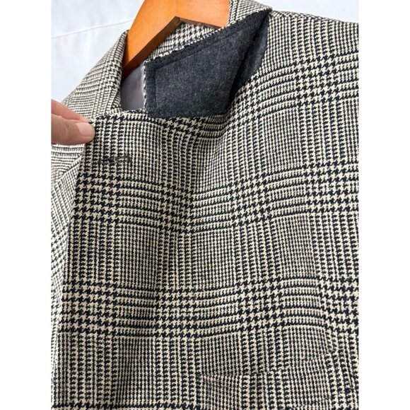Polo Ralph Lauren Vintage 80's Silk Blazer Houndstooth USA Union Label Size 41R - Picture 5 of 16